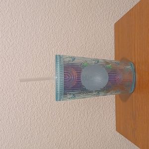 New Limited Edition Starbucks Holiday Swirl  Cold Drink Tumbler w/ Straw